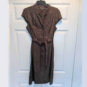 Brown belted dress
